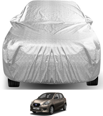 Auto Hub Car Cover For Datsun Go (With Mirror Pockets)(Silver)