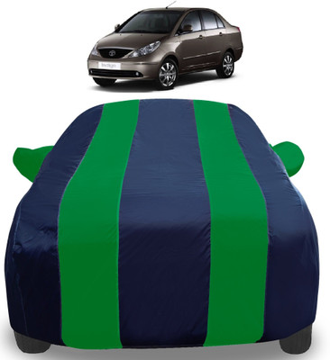 Auto Hub Car Cover For Tata Indigo CS (With Mirror Pockets)(Green)