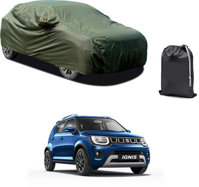 CODOKI Car Cover For Maruti Suzuki Ignis (With Mirror Pockets)(Green)