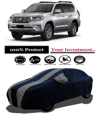 Amexride Car Cover For Toyota Land Cruiser Prado VX L (With Mirror Pockets)(Grey)