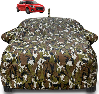 Caronix Car Cover For Maruti Swift (With Mirror Pockets)(Brown)