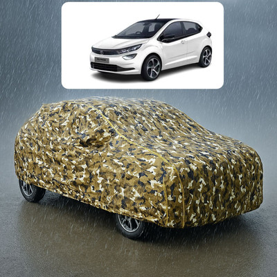 PAGORA Car Cover For Tata Altroz XT Diesel (With Mirror Pockets)(Yellow, White)