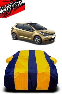 J S R Car Cover For Tata Altroz XM Petrol (With Mirror Pockets)(Yellow, Blue)