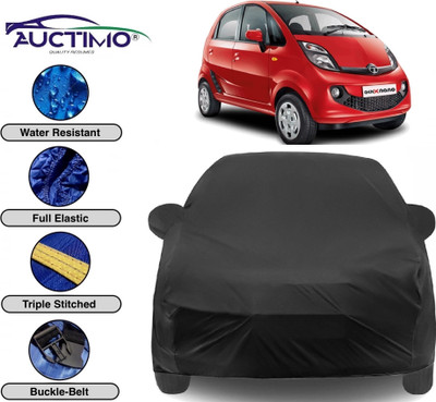 AUCTIMO Car Cover For Tata Nano (With Mirror Pockets)(Black)