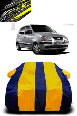FRONCH Car Cover For Hyundai Santro L2 (With Mirror Pockets)(Yellow, Blue)