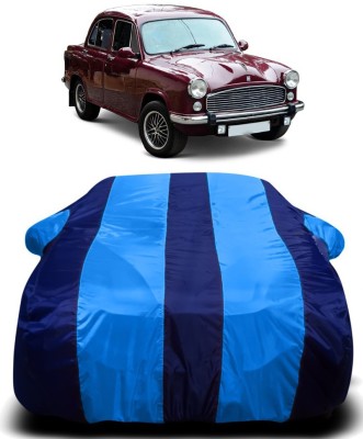 Genipap Car Cover For HM Ambassador MPFi (With Mirror Pockets)(Blue)