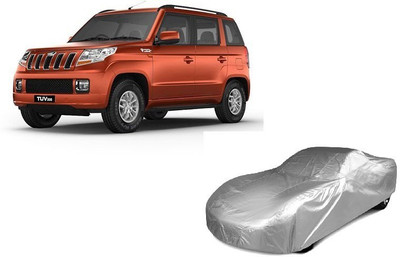 THE REAL ARV Car Cover For Mahindra TUV300 (With Mirror Pockets)(Silver)