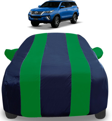 Auto Hub Car Cover For Toyota New Fortuner (With Mirror Pockets)(Green)