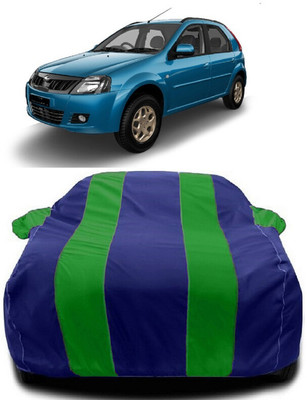 Autoprime Car Cover For Mahindra E Verito D6 (With Mirror Pockets)(Green, Blue)
