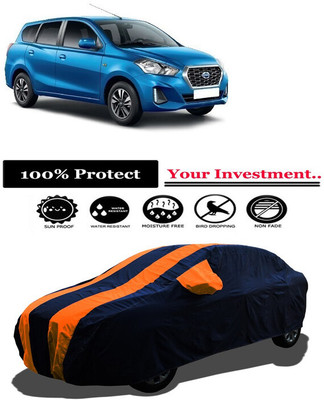 Amexride Car Cover For Datsun Go Plus D Petrol (With Mirror Pockets)(Orange)
