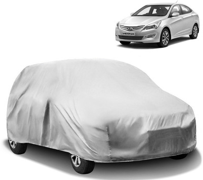 HMS Car Cover For Hyundai Fluidic Verna (Without Mirror Pockets)(Silver)