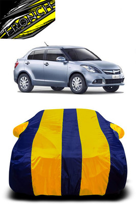 FRONCH Car Cover For Maruti Swift Dzire 1.2L (With Mirror Pockets)(Yellow, Blue)