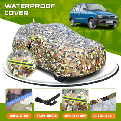 Whipone Car Cover For Maruti 800, 800 Uniq (With Mirror Pockets)(Green, For 2004, 2005 Models)