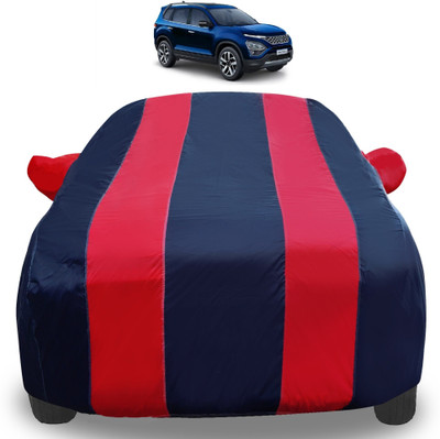 Auto Hub Car Cover For Tata Safari (With Mirror Pockets)(Red)