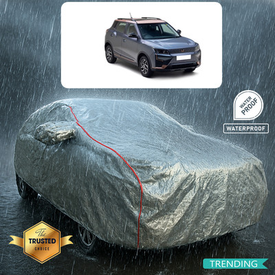 PAGORA Car Cover For Mahindra XUV400 (With Mirror Pockets)(Silver, Red)