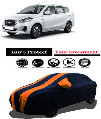 Amexride Car Cover For Datsun GO Plus T Option (With Mirror Pockets)(Orange)