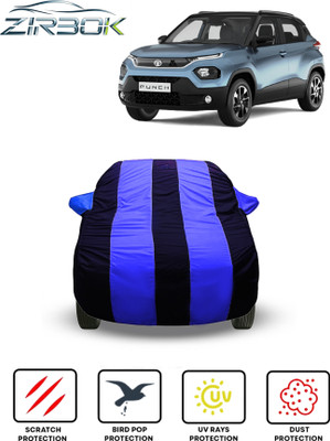 ZIRBOK Car Cover For Tata Punch (With Mirror Pockets)(Blue)