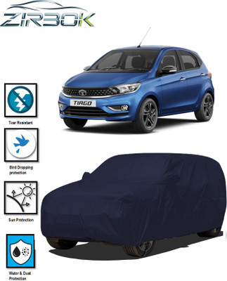 ZIRBOK Car Cover For Tata Tiago (With Mirror Pockets)(Blue)