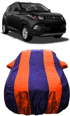 Wegather Car Cover For Mahindra KUV100 NXT D75 K2 Plus (With Mirror Pockets)(Orange)