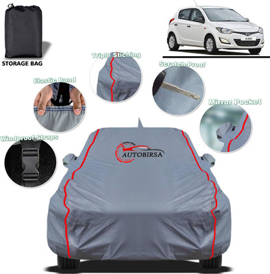 AUTOBIRSA Car Cover For Hyundai i20, i20 Active, i20 Active 1.2 (With Mirror Pockets)(Grey, For 2009, 2024 Models)
