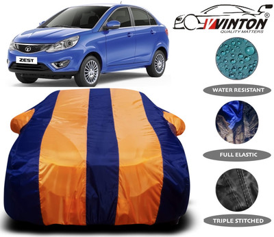 V VINTON Car Cover For Tata Zest (With Mirror Pockets)(Multicolor)