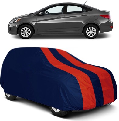 YUNEIK Car Cover For Hyundai Accent (Without Mirror Pockets)(Red, Blue)