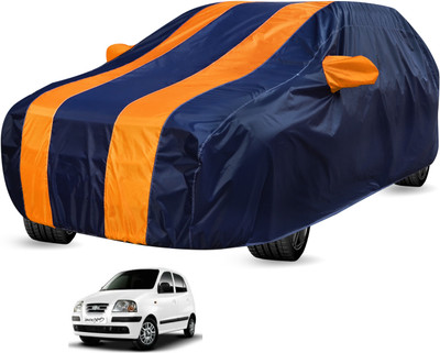 Auto Hub Car Cover For Hyundai Santro Xing (Without Mirror Pockets)(Black, Orange)