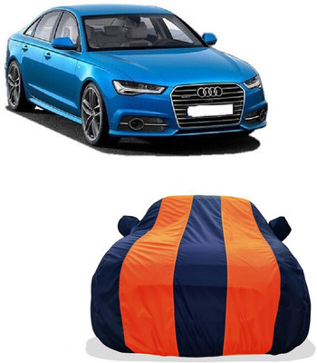 Tricway Car Cover For Audi S6 4.0 TFSI Petrol (With Mirror Pockets)(Orange)