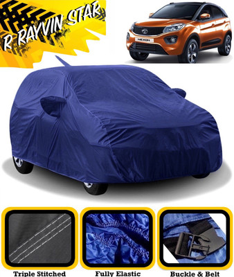 R Rayvin Star Car Cover For Tata Nexon (With Mirror Pockets)(Blue)