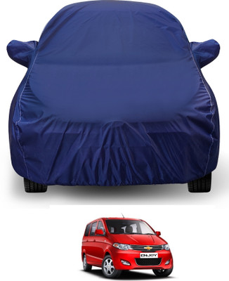 Auto Hub Car Cover For Chevrolet Enjoy (With Mirror Pockets)(Blue)