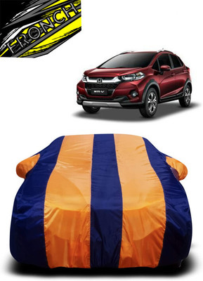 FRONCH Car Cover For Honda WRV i-DTEC S Diesel (With Mirror Pockets)(Orange, Blue)