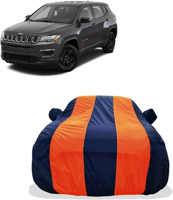 Tricway Car Cover For Jeep Compass 1.4 Limited Plus Petrol (With Mirror Pockets)(Orange)