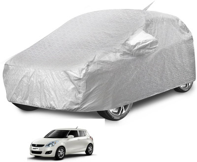 Auto Hub Car Cover For Maruti Swift (With Mirror Pockets)(Silver)
