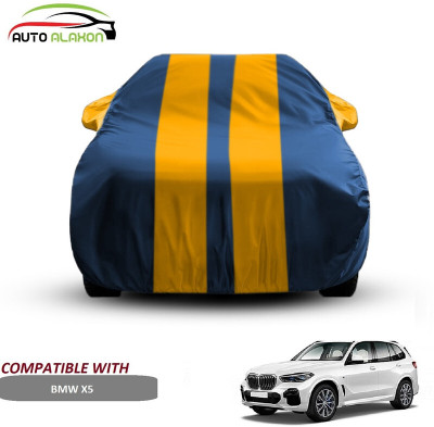 AUTO ALAXON Car Cover For BMW X5 (With Mirror Pockets)(Blue, Yellow)