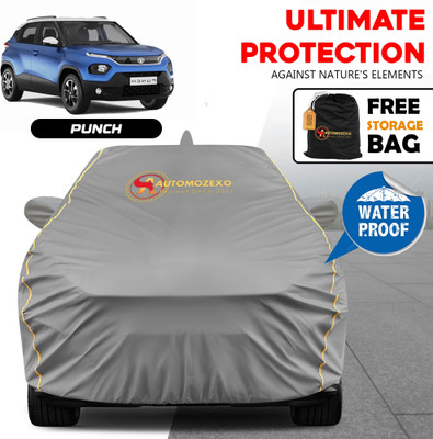 AUTOMOZEXO Car Cover For Tata Punch (With Mirror Pockets)(Grey)