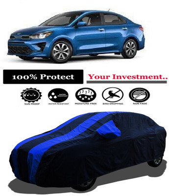 Amexride Car Cover For Kia Rio LX (With Mirror Pockets)(Multicolor)