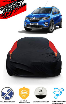 J S R Car Cover For Hyundai Triber RXZ Petrol (With Mirror Pockets)(Red, Black)