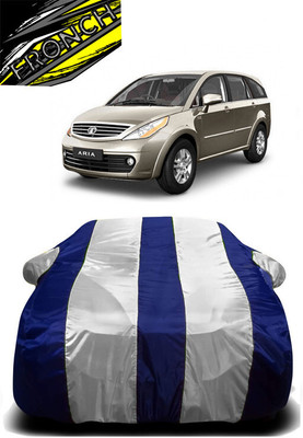 FRONCH Car Cover For Tata Aria (With Mirror Pockets)(White, Blue)