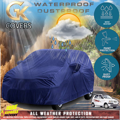 Tamanchi Autocare Car Cover For Hyundai Santro Xing (With Mirror Pockets)(Blue)