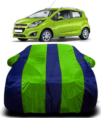 AXLOZ Car Cover For Chevrolet Beat (With Mirror Pockets)(Multicolor)