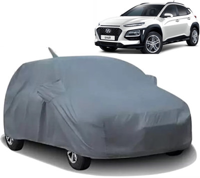 AXLOZ Car Cover For Hyundai Kona (With Mirror Pockets)(Grey)