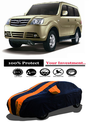 Amexride Car Cover For Tata Sumo Grande MK II (With Mirror Pockets)(Orange)