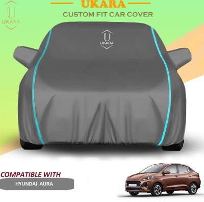 Ukara Car Cover For Hyundai Aura (With Mirror Pockets)(Grey)