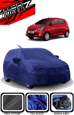 J S R Car Cover For Hyundai Eon (With Mirror Pockets)(Blue)