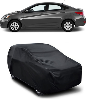 MoTRoX Car Cover For Hyundai Accent (Without Mirror Pockets)(Black)