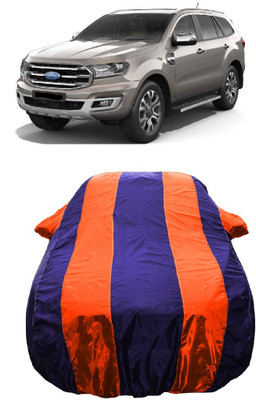 Wegather Car Cover For Ford Endeavour Titanium Plus 4X2 AT Diesel (With Mirror Pockets)(Orange)