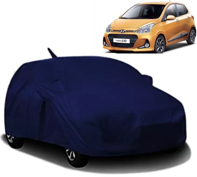 S Shine Max Car Cover For Hyundai Grand i10 (With Mirror Pockets)(Blue)