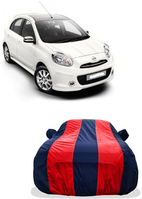 Tricway Car Cover For Nissan Micra K13k (With Mirror Pockets)(Red)