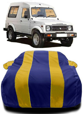 Autoprime Car Cover For Maruti Suzuki Gypsy King (With Mirror Pockets)(Yellow, Blue)