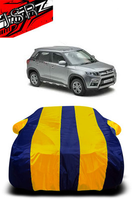 J S R Car Cover For Maruti Suzuki Vitara Brezza Facelift (With Mirror Pockets)(Yellow, Blue)